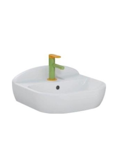 VitrA Sento Kids Lavabo Ve Yarım Ayak Seti,45 Cm, Beyaz Mavi Diğer