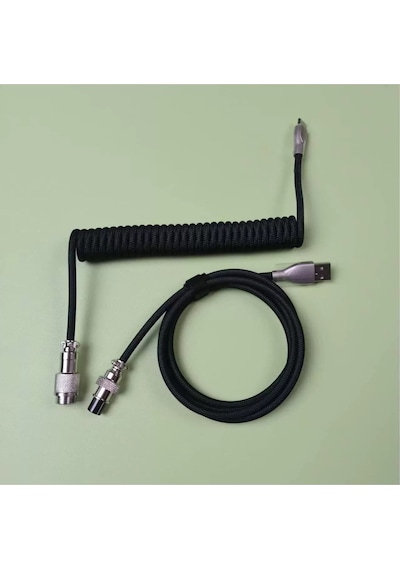 Coiled Kablo Sarmal 120cm + 35cm Mekanik & Manyetik Klavye Kablosu Type-c Usb, 8k 8000hz