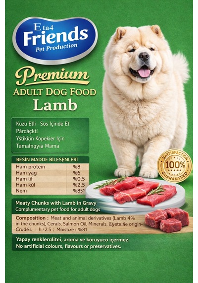Premium Kuzu Etli Yetişkin Köpek Konservesi 400 Gr Chunk Special