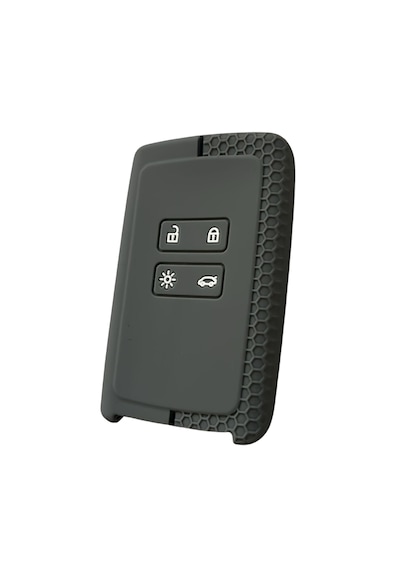 Autohan Keys Renault Anahtar Koruma Kılıfı, Petek Desenli, Gri-siyah, Clio 5, Megane 4, Captur, Kaleos, Kadjar İle Uyumlu