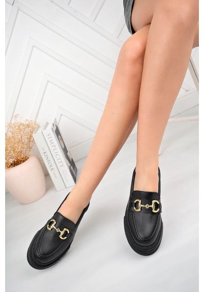 Aymood Kadın Loafer Yuvarlak Burun Maskülen Bağcıksız Yüksek Dolgu Taban Oxford Ayakkabı Siyah Aymood Kadın Loafer Yuvarlak Burun Maskülen Bağcıksız Yüksek Dolgu Taban Oxford Ayakkabı Siyah