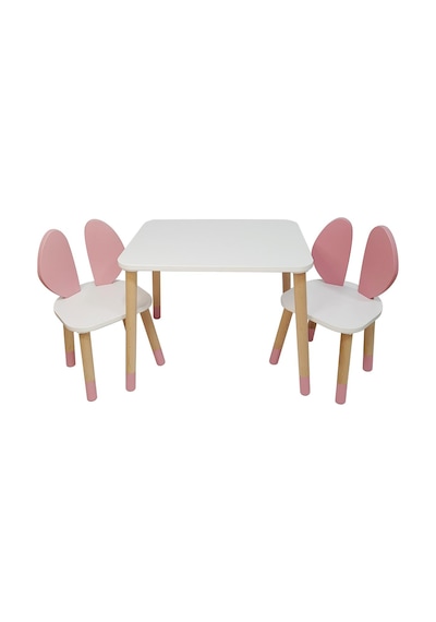 Bee Smart Pembe Naturel 2 Sandalyeli Set - Standart Diğer Bee Smart Pembe Naturel 2 Sandalyeli Set - Standart Diğer