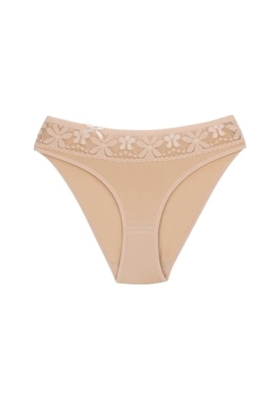 Ceylanoğlu Kadın Likralı Beli Dantelli Bikini Külot C-131 (4 Pake