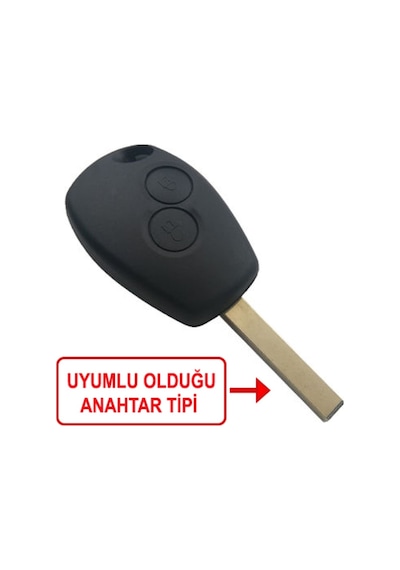 Renault Symbol Kango Clio Uyumlu Trafic 2 Butonlu Anahtar Kumanda Kabı