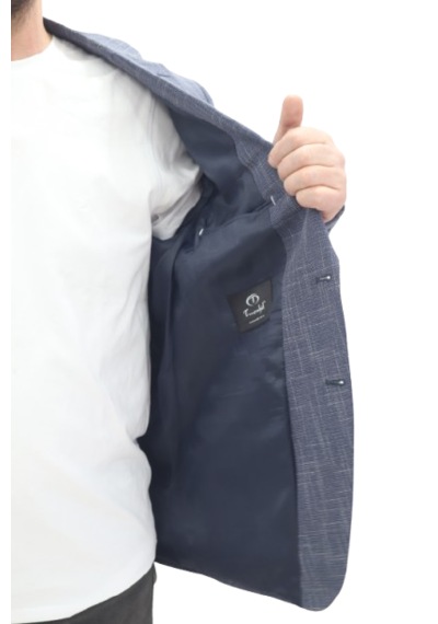 Twenhil Dmctekstil Erkek Ckt-202 Desenli Klasik Kesim Normal Kalıp Çift Düğme Blazer Ceket lacivert Twenhil Dmctekstil Erkek Ckt-202 Desenli Klasik Kesim Normal Kalıp Çift Düğme Blazer Ceket lacivert