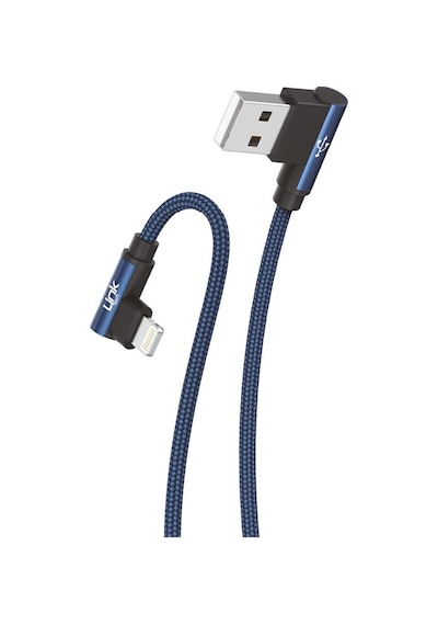 Linktech K593 Safe Lightning 3 A 1.5 MT Data Şarj Kablosu Mavi