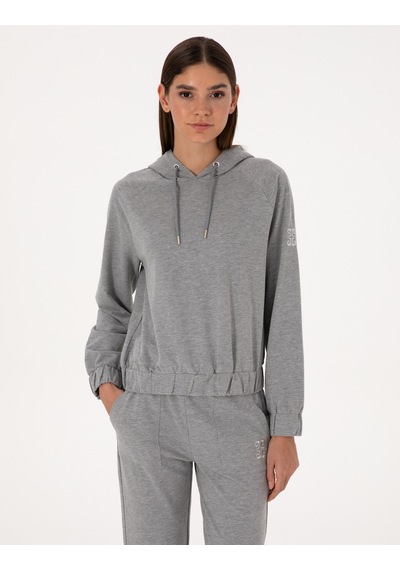 Pierre Cardin Kadın Gri Melanj Sweatshirt 50312020-vr086