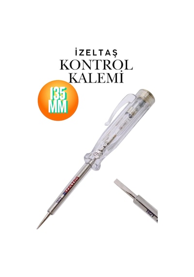 135 Mm Elektrik Kontrol Kalemi Tornavida Düz Uçlu Gerilim Kontrolörü Voltaj Test Cihazı Faz Kontrol Kalemi
