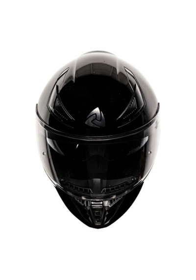 Nukro 853 Solid Gloss Black Full Face Kapalı Motosiklet Kaskı Parlak Siyah