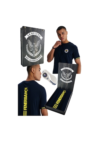 Fenerium Fenerbahçe Erkek Tribün Sırt Detaylı T-shirt Lazer+bileklik Kutu Lacivert
