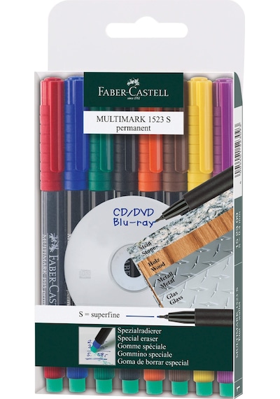 Faber-Castell Permanent Asetat Cd Kalemi S 8'Li