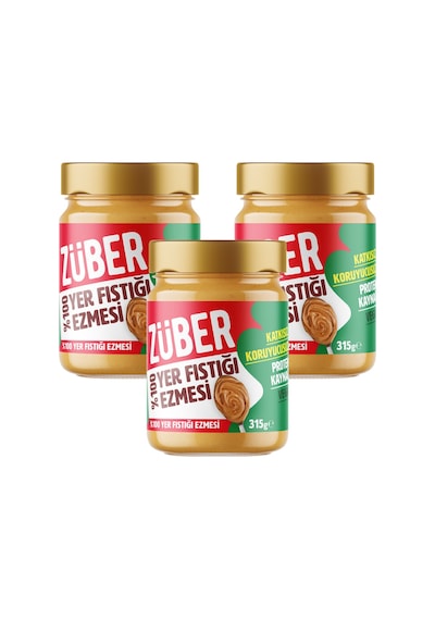 Züber %100 Fıstık Ezmesi 3 x 315 G