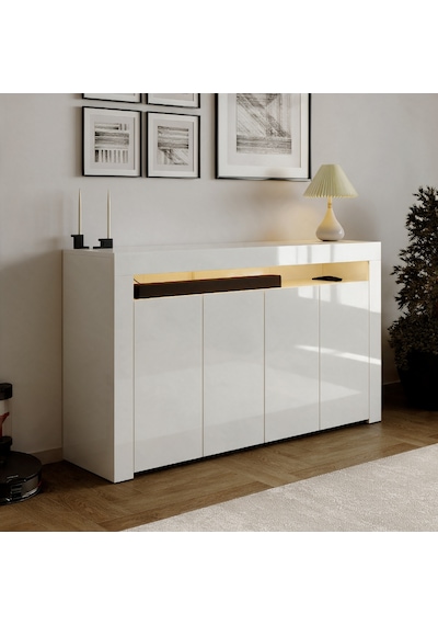 İnarch Dizayn Batı Led Işıklı Konsol Modern 4 Kapaklı Tv Konsolu - Tv Ünitesi Parlak Beyaz İnarch Dizayn Batı Led Işıklı Konsol Modern 4 Kapaklı Tv Konsolu - Tv Ünitesi Parlak Beyaz