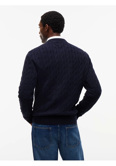 Tommy Hilfiger Erkek Classic Cable Crew Kazak Lacivert