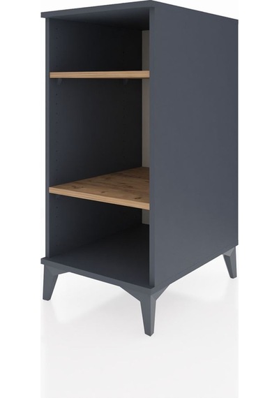 Kronos Komodin 2 Raflı 44x59x96 Antrasit-çam Antrasit