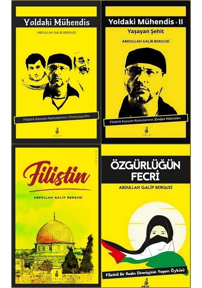 Yoldaki Mühendis (1-2) Yaşayan Şehit-Özgürlüğün Fecri-Filistin 4 Kitap Set