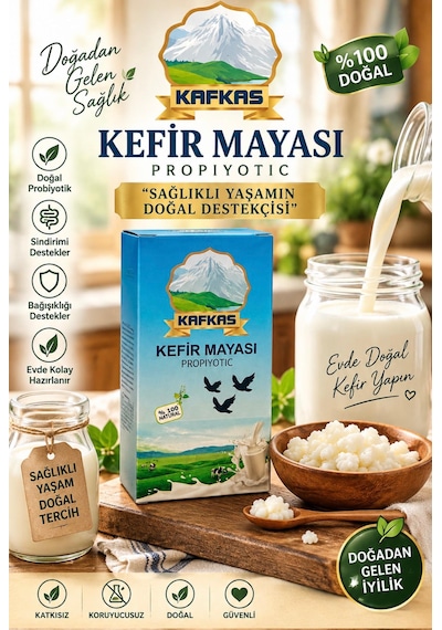 Kefir Mayası Kafkas Doğal Canlı Tane Maya Probiyotik