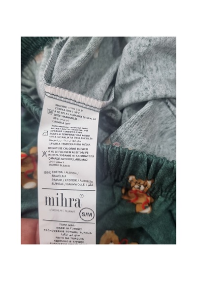 Uğur Bebe Mihra %100 Pamuk Kadın Şortlu Pijama Takımı Ayıcık Baskılı Kısa Kollu Yazlık Rahat Ev Giyim Beyaz Beyaz