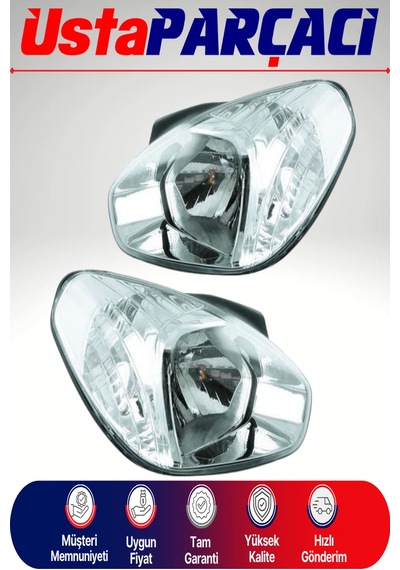 Hyundai Accent Era Sağ Sol Ön Far Takımı 2 Adet 2006-2012