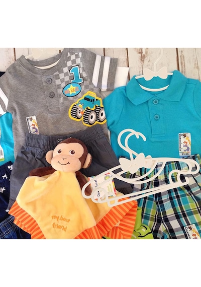 Sweet 12 Adet Beyaz Bebek Elbise Askısı Fiyonklu Kelebek Bebek Sweet 12 Adet Beyaz Bebek Elbise Askısı Fiyonklu Kelebek Bebek