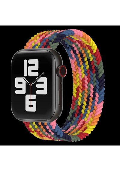 Piili Apple Watch Uyumlu Hasır Band Kamuflaj 42/44/45 Mm Kırmızı