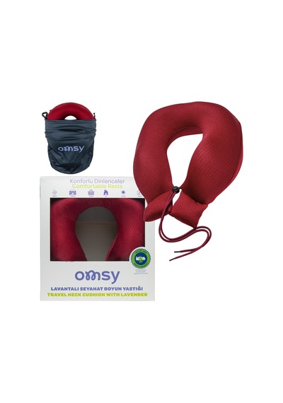 Omsy Lavantalı Seyahat Boyun Yastığı Bordo 1 Adet Omsy Lavantalı Seyahat Boyun Yastığı Bordo 1 Adet