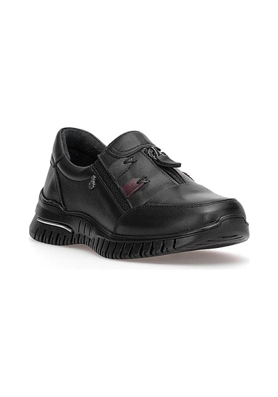 Voyager Z006 Kadın Siyah Deri 36-40 Comfort Ayakkabı Siyah