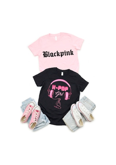 Stil-x Black Pınk Baskılı 2' Li Takım Kız Çocuk Tshirt, %100 Pamuklu Soft Kumaş Çok Renkli-3 Stil-x Black Pınk Baskılı 2' Li Takım Kız Çocuk Tshirt, %100 Pamuklu Soft Kumaş Çok Renkli-3