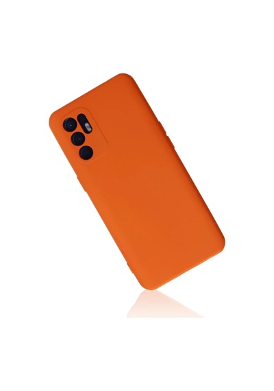 Oppo Reno 6 Uyumlu Kılıf Nano İçi Kadife Silikon - Turuncu