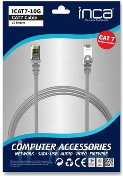 Inca 10metre Cat7 S/ftp Icat7-10tg Gri Patch Kablo-213594