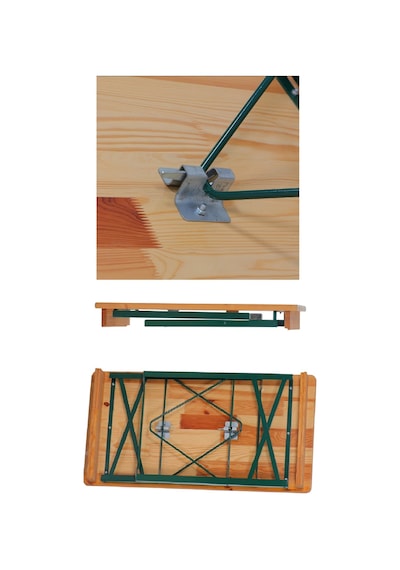 Ayakları Katlanır Ahşap Bahçe Masası-bank Seti 110x70 78 Cm Ahşap