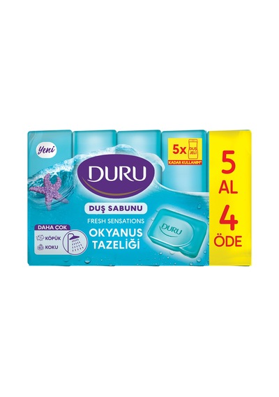 5 Adet Duru Fresh Sensations Okyanus Esintisi Duş Sabunu 5 X 150 G Diğer