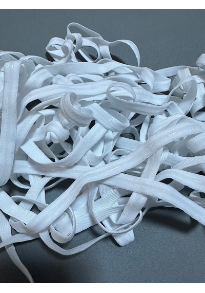 Paşateks 1 Cm Silikonlu Askı Lastiği-5 Metre-beyaz