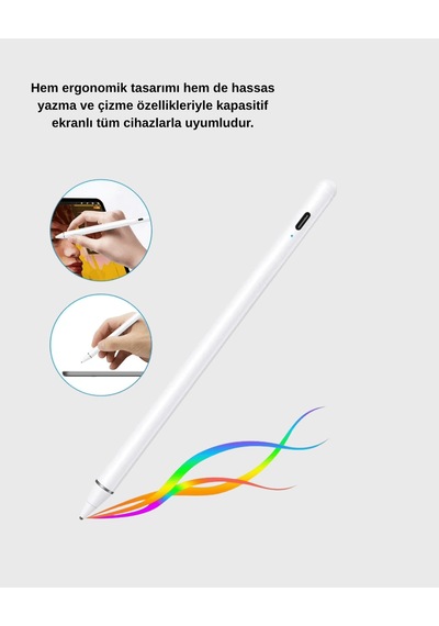 Type-c Şarjlı Dokunmatik Kalem, Apple iPad Apple iPhone Android Uyumlu, Sessiz 0