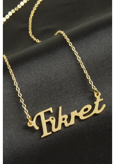 Ilkeshop Fikret İsimli Kolye -sarı altın