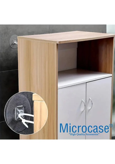 Microcase Yapışkanlı Eşya Sabitleyici Aparat Düşmeyi Önleyici Deprem Ve Çocuk Koruma - Al5184 2 Adet