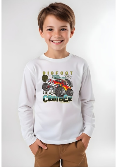 Fyk Kids Erkek Çocuk Bisiklet Yaka 3'lü Basic Sweatshirt Çok Renkli
