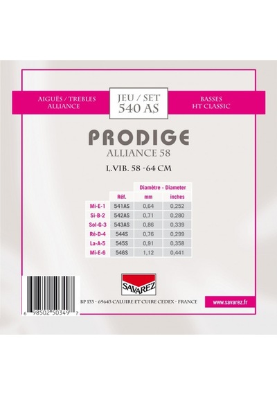 Savarez 540AS Prodige Alliance Set Klasik Gitar Teli