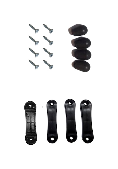 4 Adet Plastik Bağlama Aparatı Ve Vida Takımı Siyah/Siyah