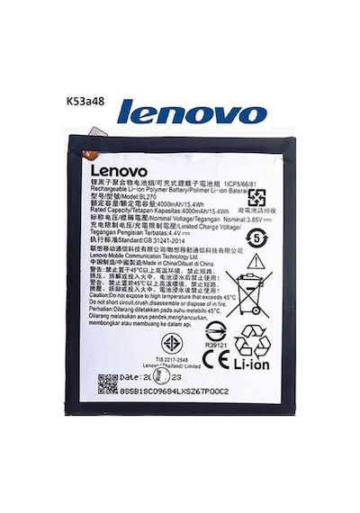 Senalstore Lenovo K6 Note Uyumlu Pil Batarya K53a48 Bl270
