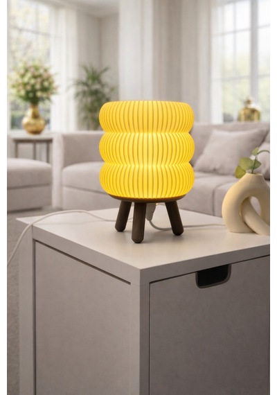 Luno Model - Led Abajur - Masa Lambası - Usb 5v İle Çalışır - Slim Led Aydınlatması Dahildir - Dekoratif Lamba - Renk Seçenekli Çok Renkli