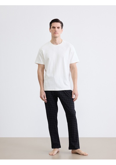 Lc Waikiki Lc Waıkıkı Siyah Standart Kalıp Ekose Erkek Pijama Alt