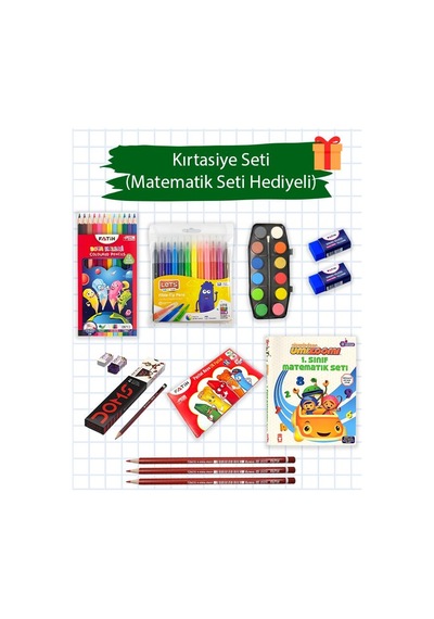 Temel Okul Kırtasiye Seti Matematik Seti Hediyeli