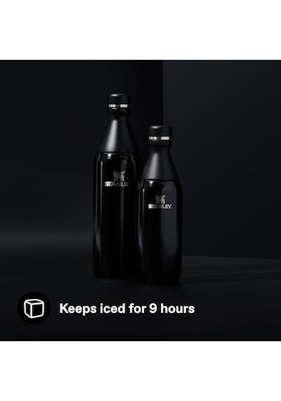 All Day Slim Soğuk Su Şişesi Termosu, 0.35 Litre, Siyah Açık Beyaz
