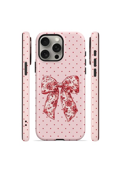 Velvoria Valestra Vintage Rose Bow Dot Apple iPhone Uyumlu 15 Pro Darbe Korumalı Kılıf Valestra Select - Vintage Rose Bow Dot Velvoria Valestra Vintage Rose Bow Dot Apple iPhone Uyumlu 15 Pro Darbe Korumalı Kılıf Valestra Select - Vintage Rose Bow Dot