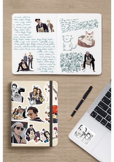 The Way Of The Househusband Gokushufudou Anime Yapışkanlı Folyo Sticker Paketi 22 Adet Çok Renkli