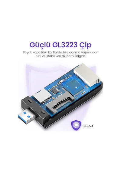 Ugreen 50541 Usb A 3.0 4 İn 1 Cf Sd Tf Ms Kart Okuyucu