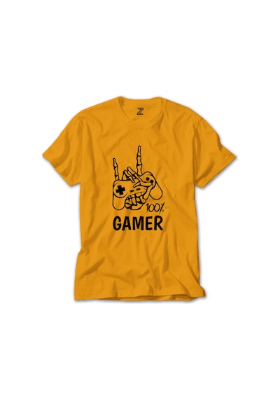 Gamer %100 Sarı Tişört Sarı