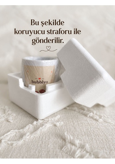 Dudu Bubu Figür Desenli Kupa Bardak Beyaz