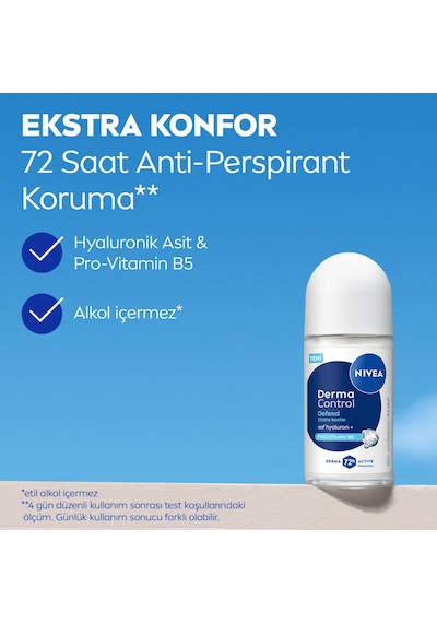 Nıvea Derma Control Defend Kadın Roll-on Deodorant Tahriş Karşıtı 50 Ml X 2 Adet